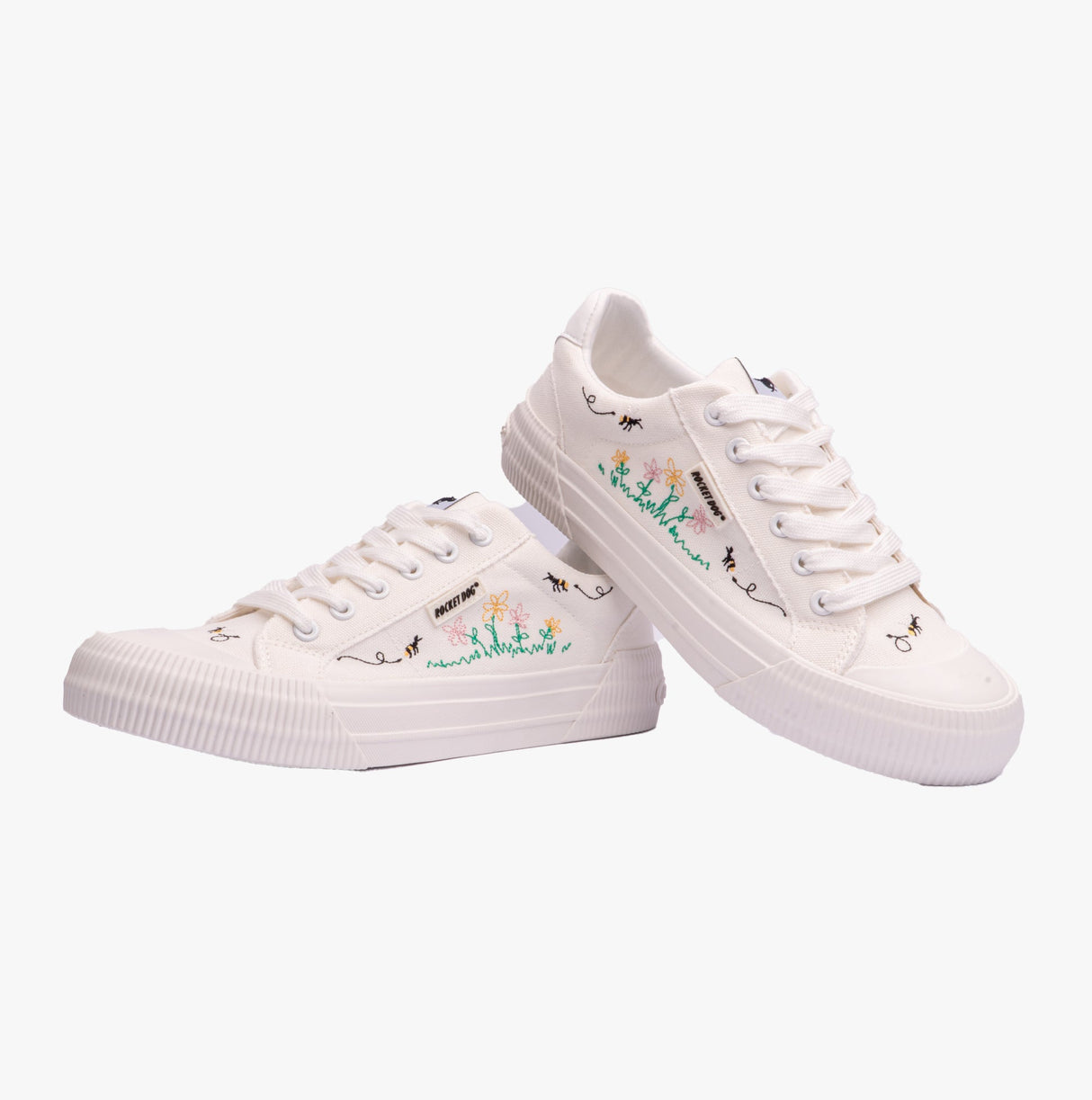 Rocket Dog CHEERY EMBROIDERY 12A Womens Trainers White