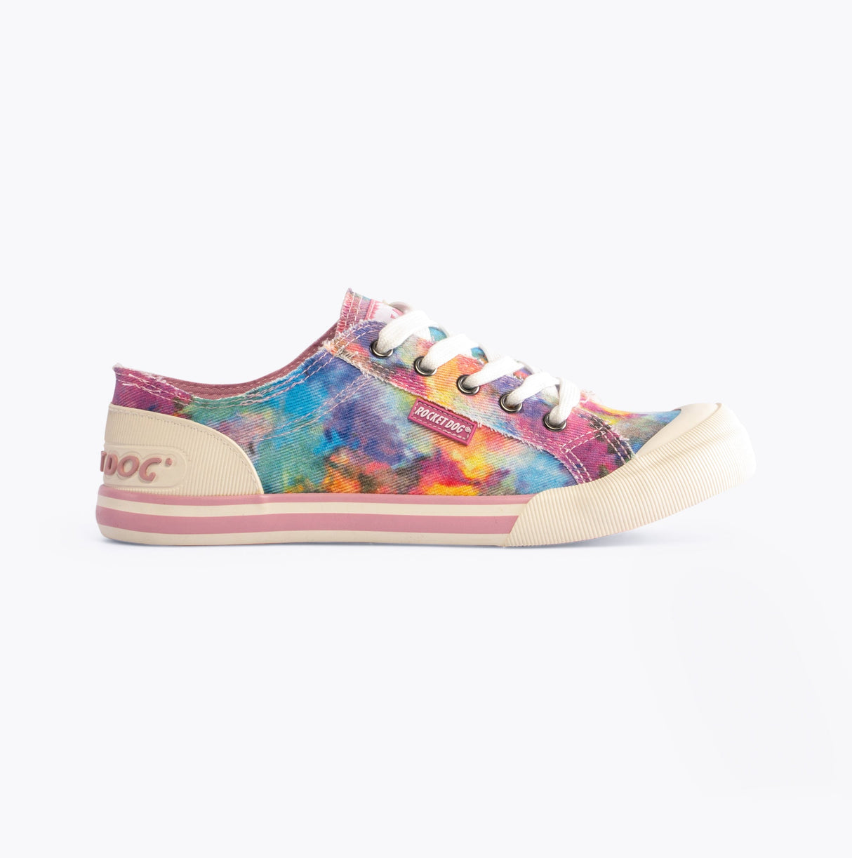 Rocket Dog JAZZIN CANDY TIE DYE Womens Trainers Pink Multi