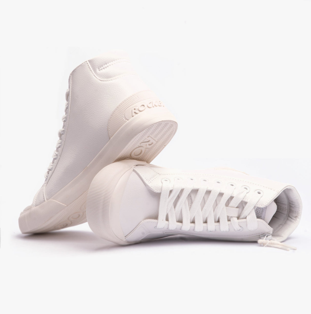 Rocket Dog JAZZIN HI SPORTY PU Womens Trainers White