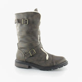 Rocket Dog LANCE Womens Biker Boots Brown