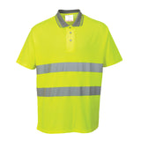 Portwest Hi-Vis Cotton Comfort Polo Shirt S/S
