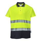 Portwest S174 Hi-Vis Cotton Comfort Contrast Breathable Polo Shirt