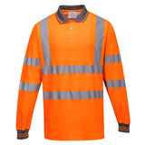 Portwest Hi-Vis Cotton Comfort Polo Shirt L/S