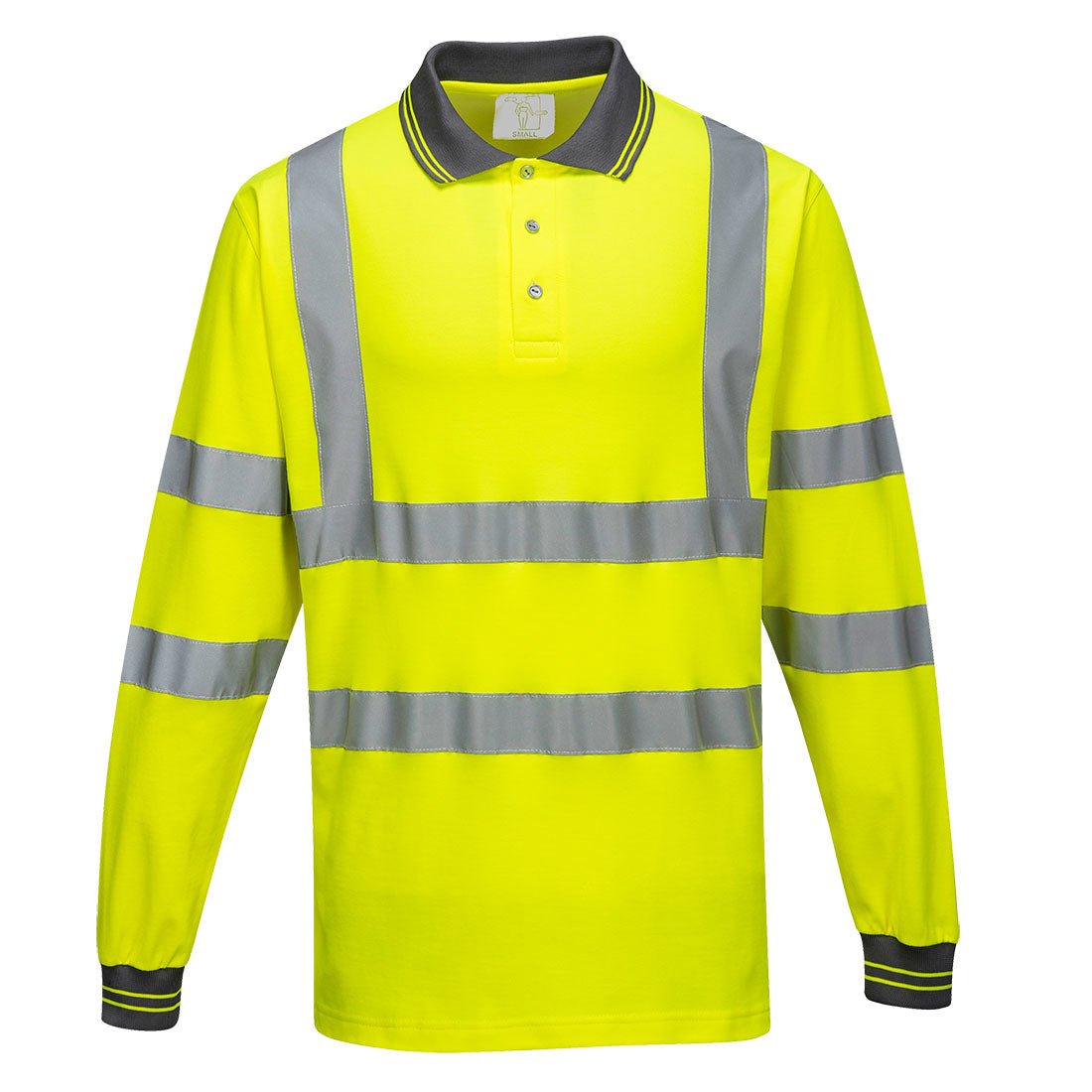 Portwest Hi-Vis Cotton Comfort Polo Shirt L/S