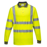 Portwest Hi-Vis Cotton Comfort Polo Shirt L/S