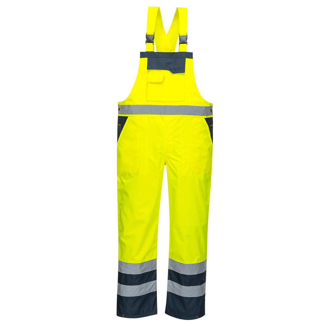 Portwest Hi-Vis Breathable Contrast Rain Bib and Brace