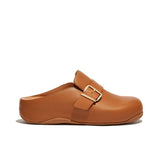 FitFlop SHUV BUCKLE-STRAP Womens Leather Clogs Light Tan