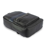 Silver Street London BOURNE Mens Leather Backpack Black