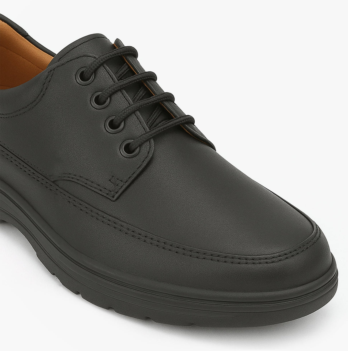 Scimitar Mens Faux Leather Apron Shoes Black