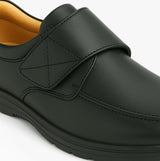 Scimitar BARNEY Mens Faux Leather Touch Fasten Shoes Black