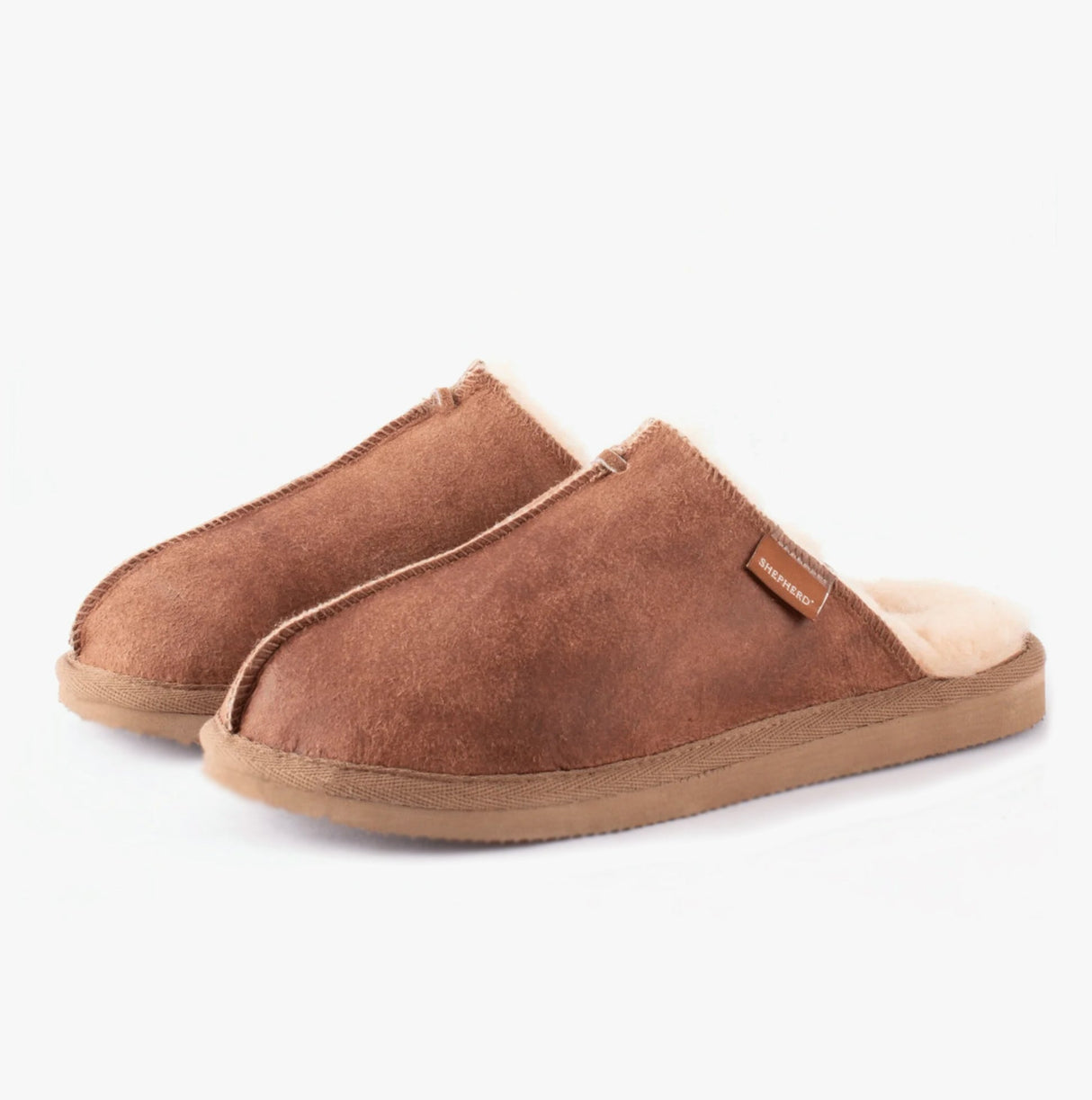 Shepherd HUGO Mens Sheepskin Mules Brown