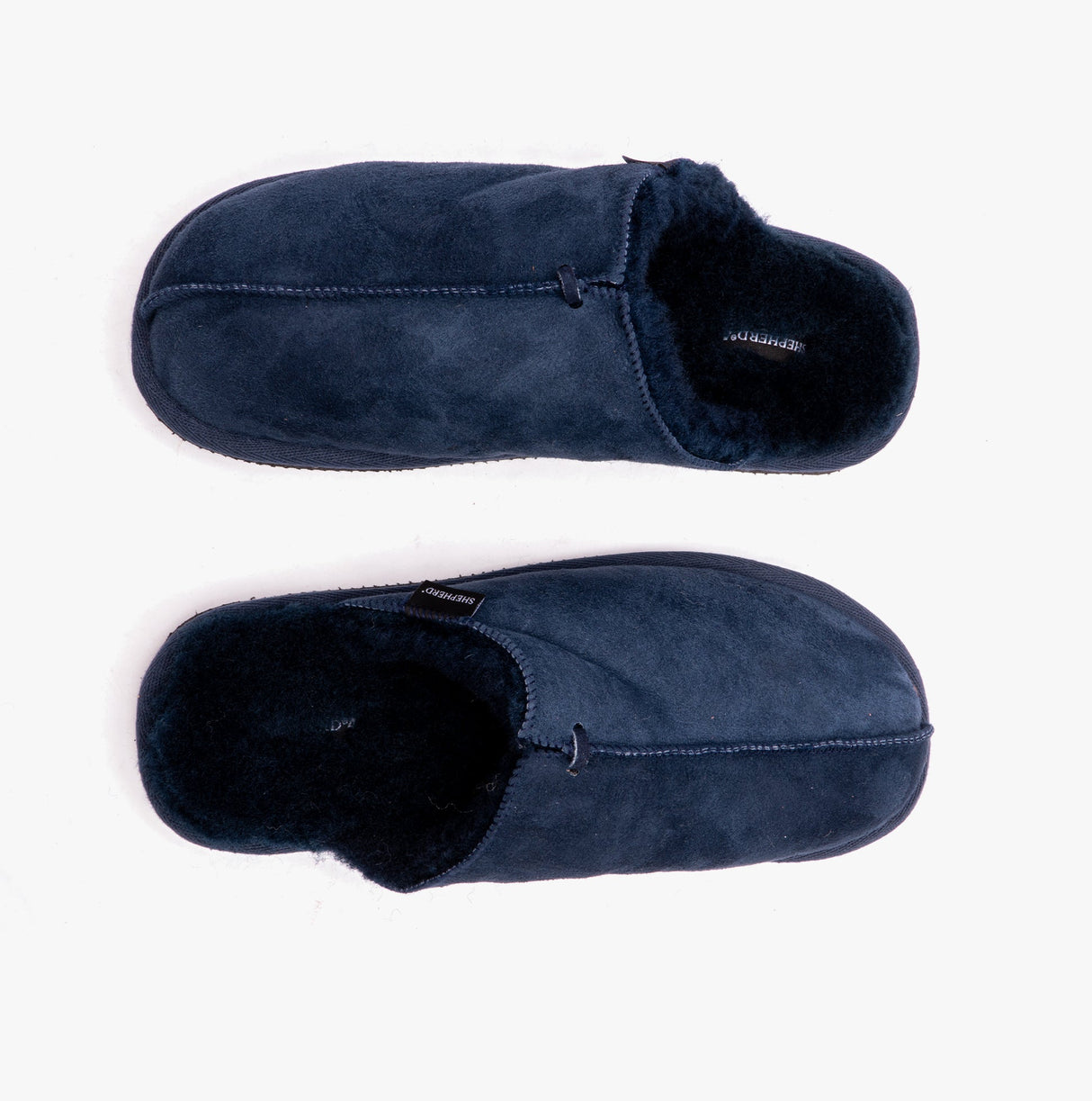 Shepherd HUGO Mens Sheepskin Mules Navy