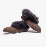 Shepherd ANNELIE Womens Sheepskin Full Slippers Asphalt
