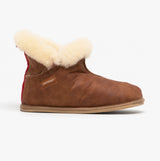 Shepherd BELLA Womens Sheepskin Slipper Boots Antique/Cognac