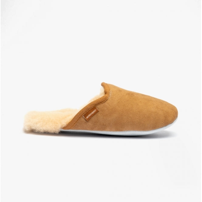 Shepherd CLEO Womens Sheepskin Mules Chestnut