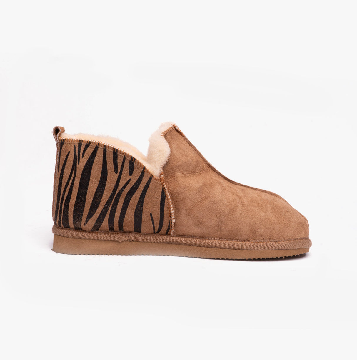 Shepherd ANNIE Womens Sheepskin Slipper Boots Chestnut/Tiger