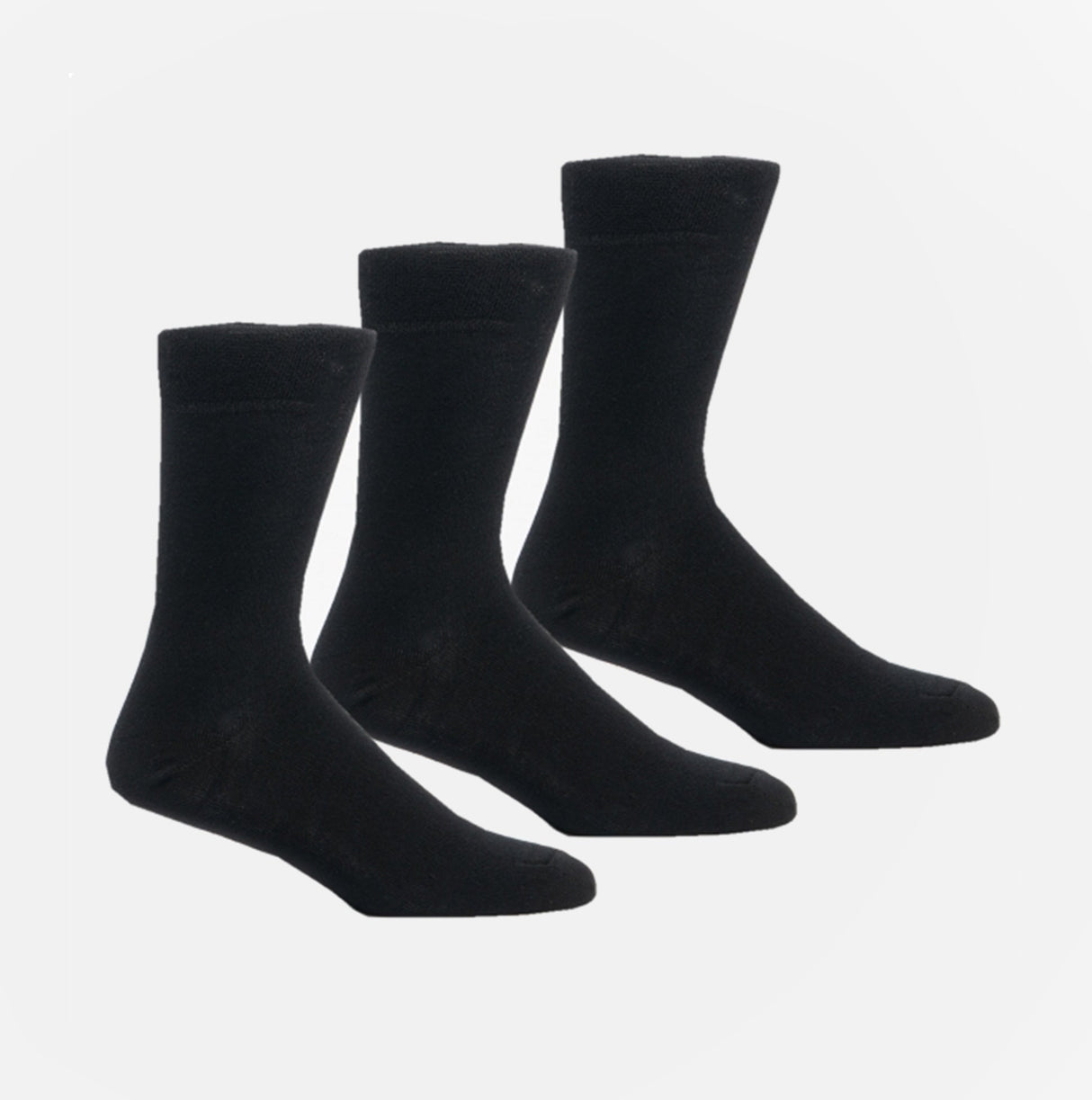 Shuperb Mens 3 Pack Of Diabetic Socks Black: One Size