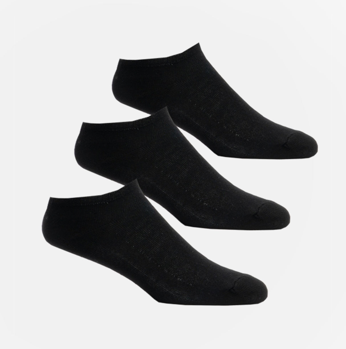 Shuperb Mens 3 Pack Of Trainer Socks Black: One Size