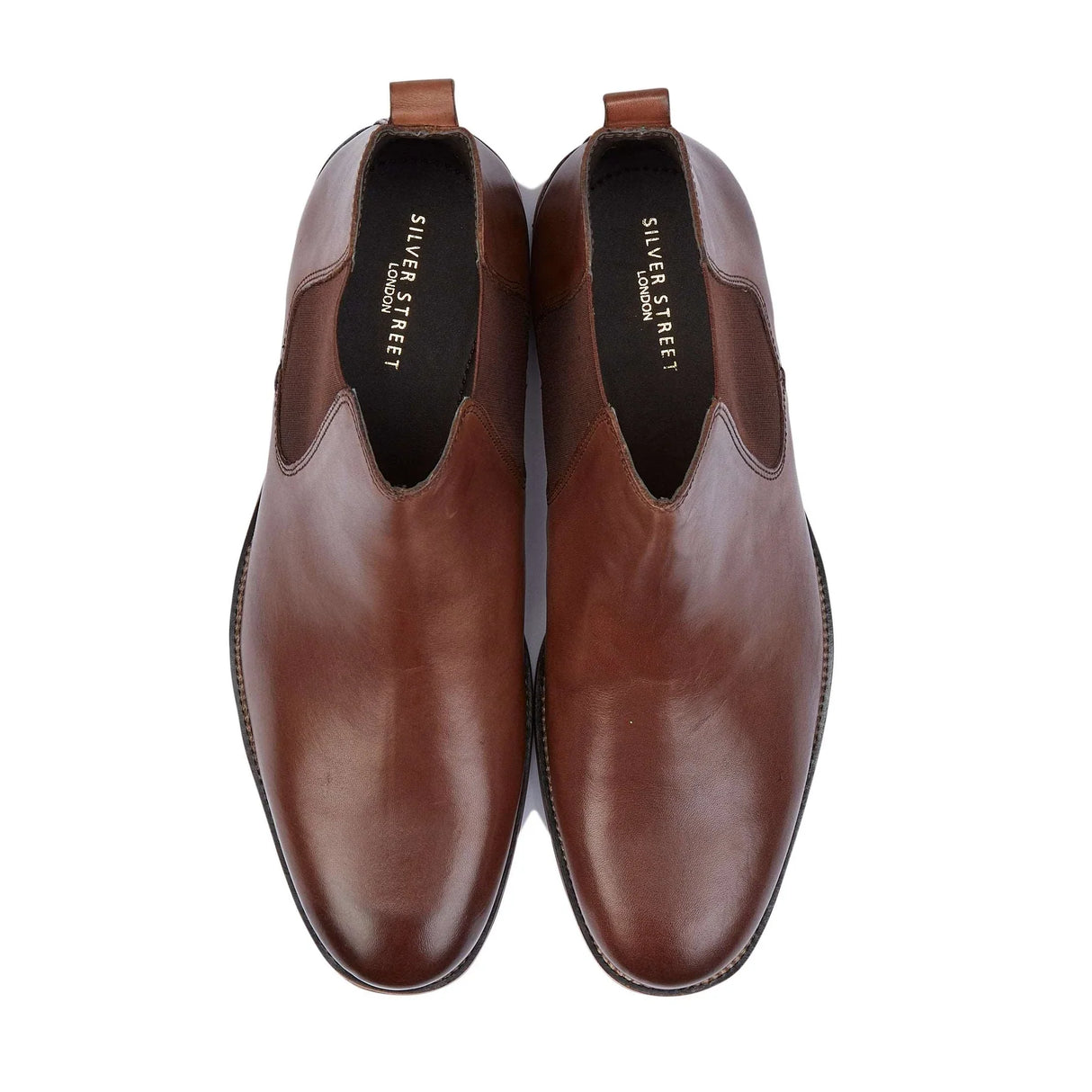 Silver Street London ARGYLL Mens Chelsea Boots Brown