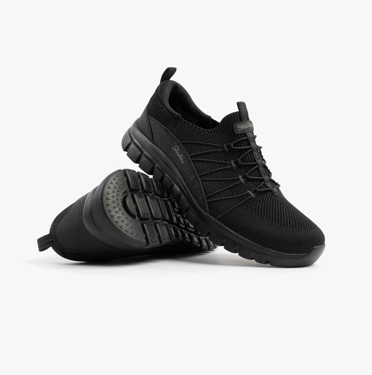 Skechers 100702/BBK GRACEFUL - PICTURE PERFECT Womens Trainers Black