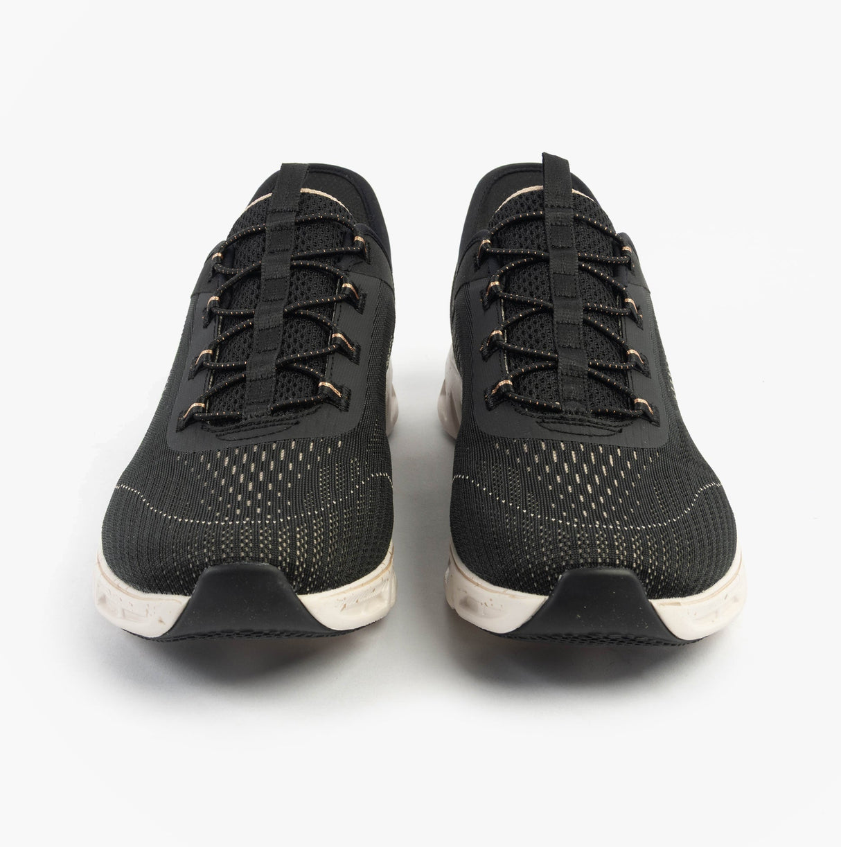 Skechers 104610/BKGD GLIDE-STEP GRATIFY - PACE Womens Trainers Black/Gold