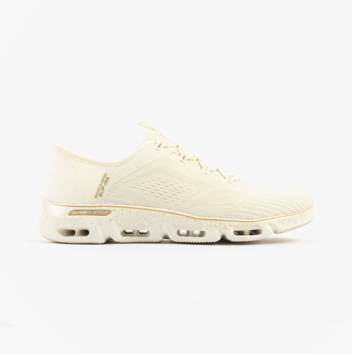 Skechers 104610/NTGD GLIDE-STEP GRATIFY - PACE Womens Trainers Natural/Gold
