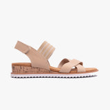 Skechers 114130/NAT BOBS DESERT KISS - SHORE ENOUGH Womens Sandals Natural/Purple