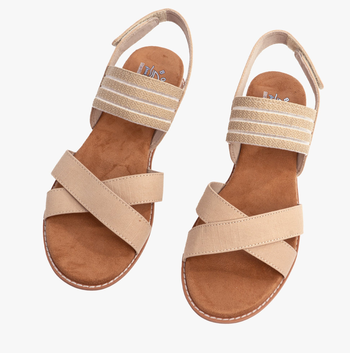 Skechers 114130/NAT BOBS DESERT KISS - SHORE ENOUGH Womens Sandals Natural/Purple