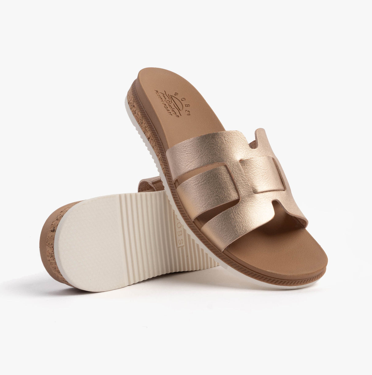 Skechers 114707/RSGD BOBS DESERT KISS LOW - PEAK LOOK Womens Sandals Rose Gold