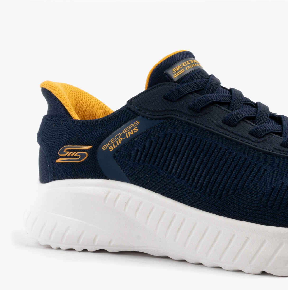 Skechers 118312/NVY BOB SQUAD CHAOS - SOLID STEP Mens Trainers Navy/Grey/Pink