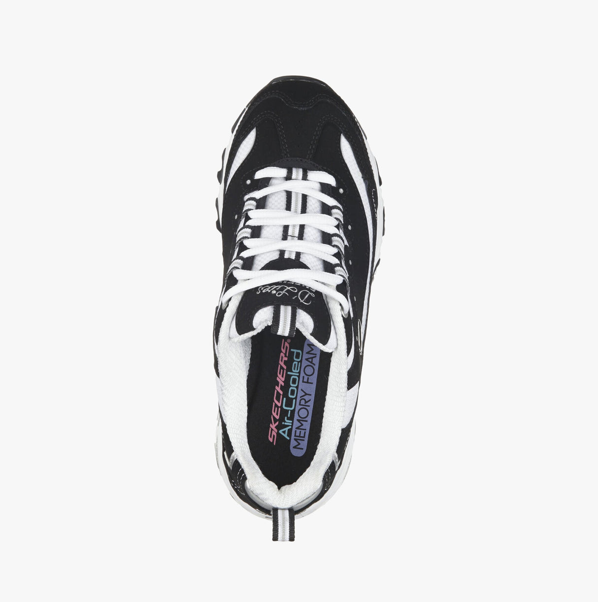 Skechers 11930/BKW D'LITES-BIGGEST FAN Womens Sneaker Black/White