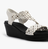 Skechers 119617/WHT RUMBLE ON - SASSIER DAYZ Womens Sandals White