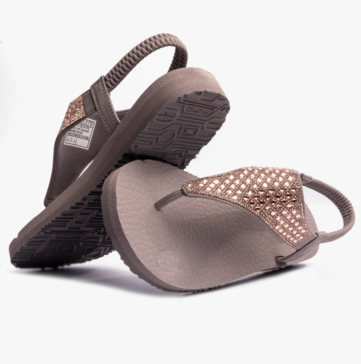 Skechers 119770/TPE MEDITATION - ROCKSTAR Womens Sandals Taupe