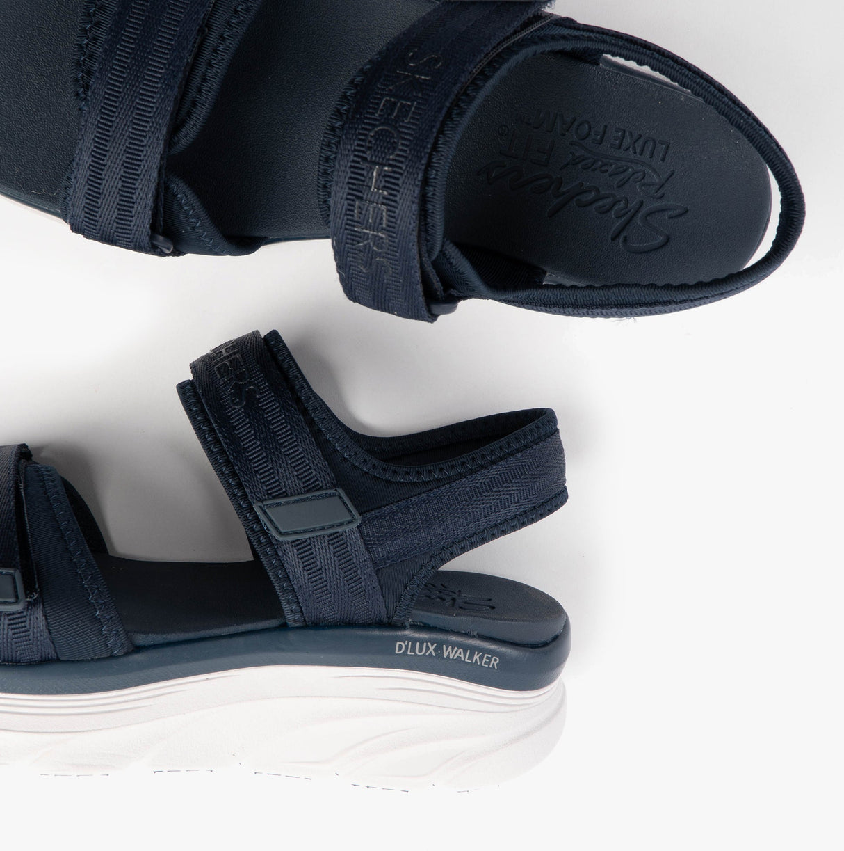 Skechers 119823/NVY D'LUX WALKER - ADORED DAYS Womens Sandals Navy/Grey/Pink