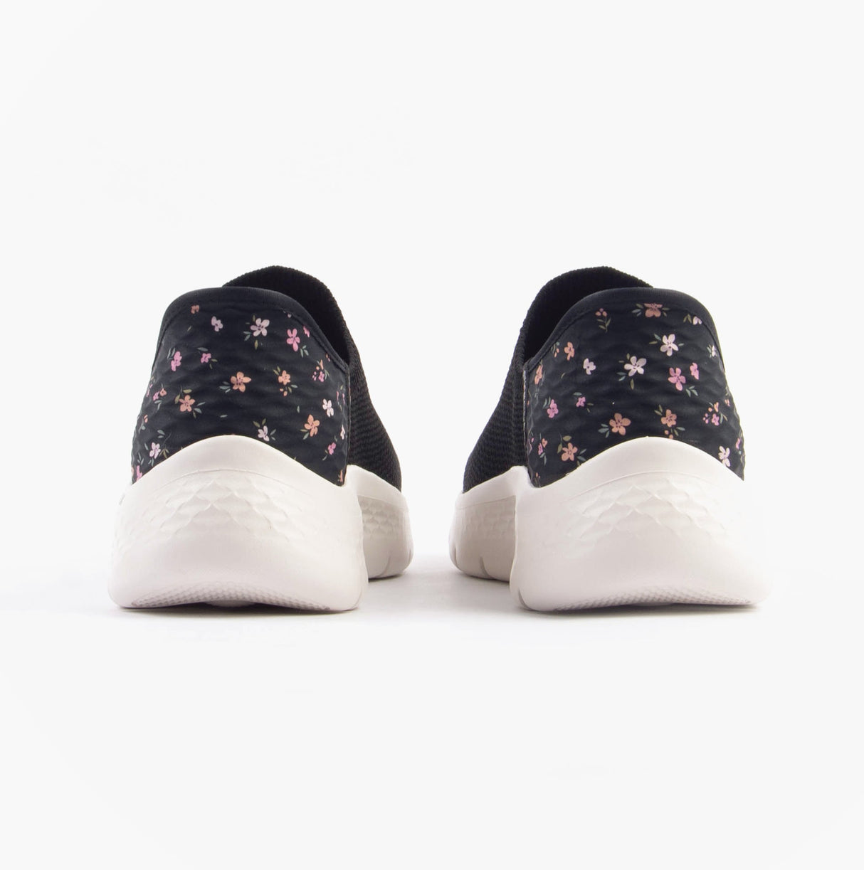 Skechers 124822/BKPK GO WALK FLEX - SUNSET ROSE Womens Trainers Black/Pink