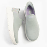 Skechers 124822/GYLV GO WALK FLEX - SUNSET ROSE Womens Trainers Gray/Lavender