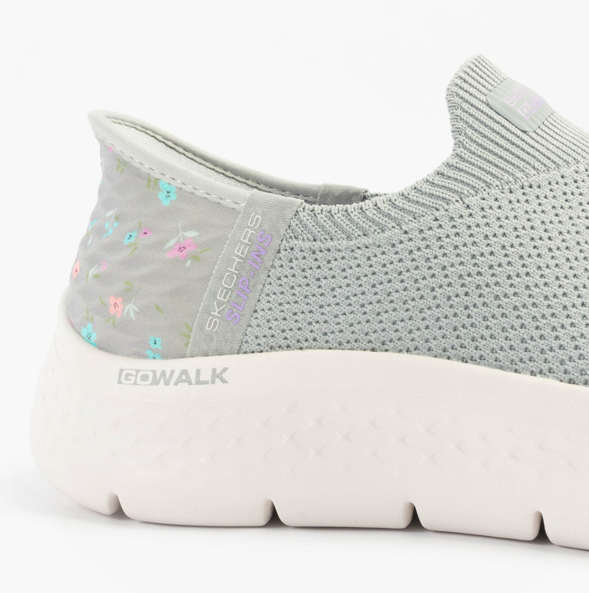 Skechers 124822/GYLV GO WALK FLEX - SUNSET ROSE Womens Trainers Gray/Lavender