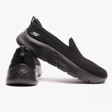 Skechers 124957/BBK GO WALK FLEX-BRIGHT SUMMER Womens Slip On Shoes Black