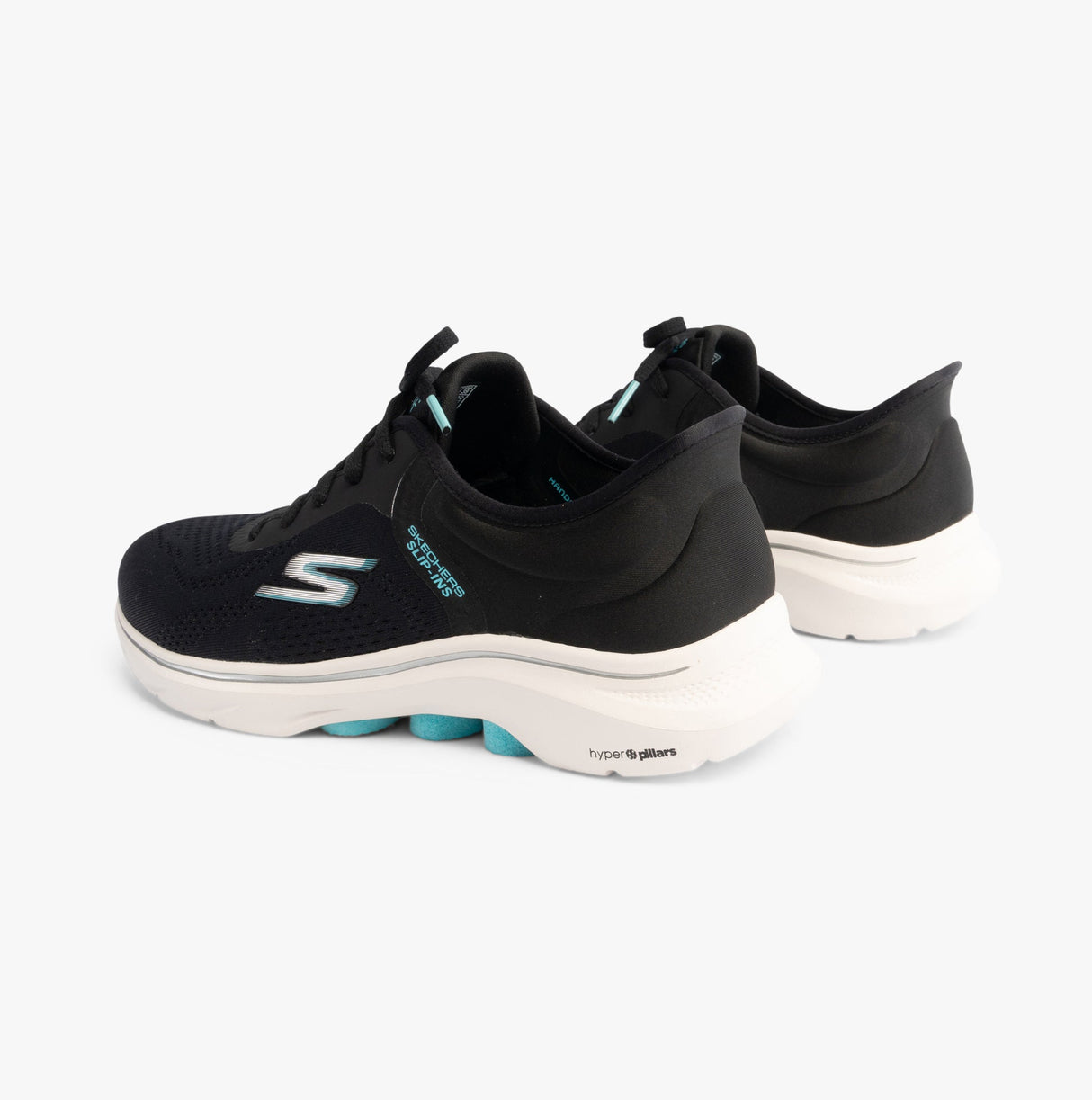 Skechers 125233/BKAQ GO WALK 7 - VALIN Womens Trainers Black/Aqua