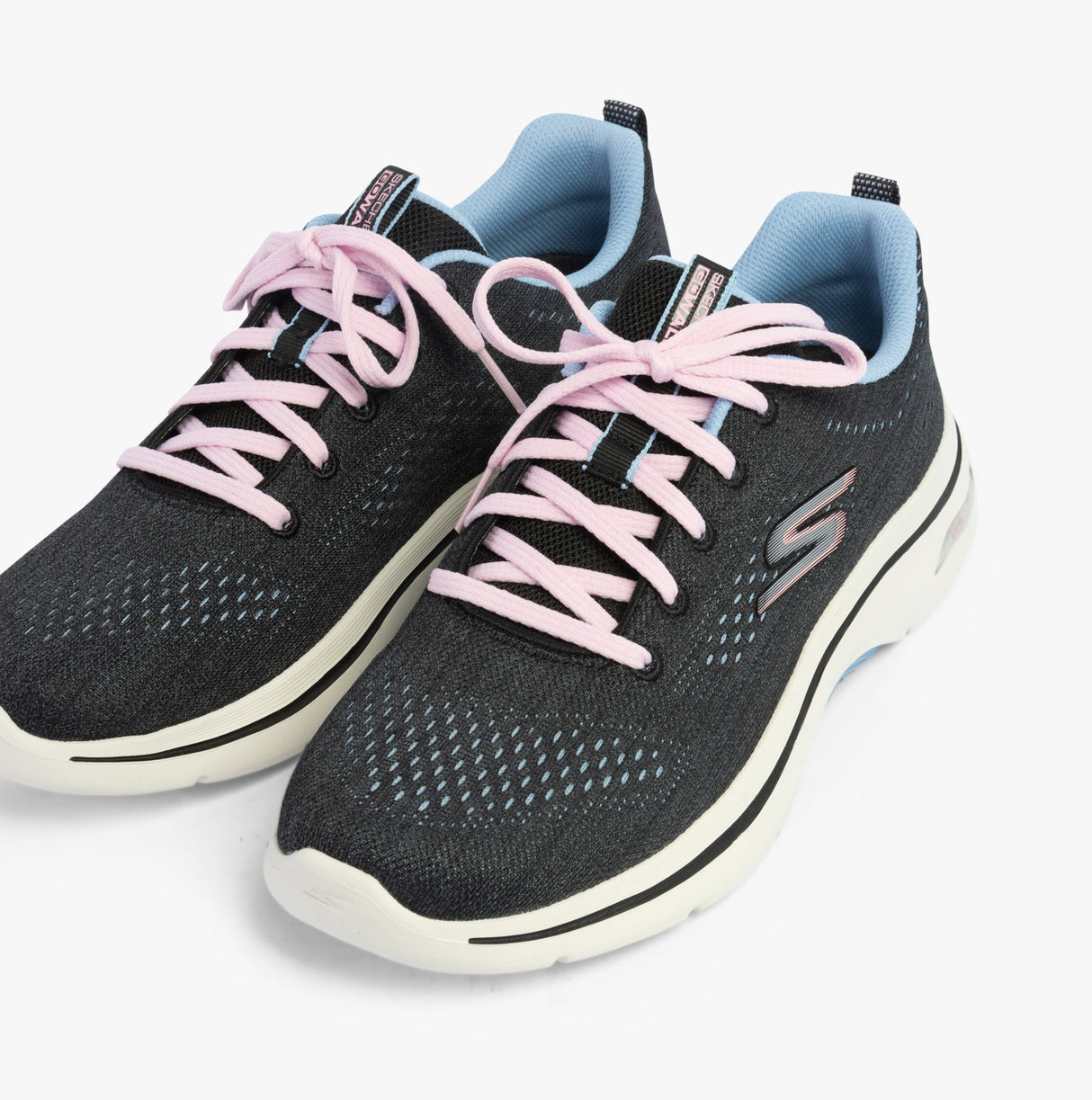 Skechers 125311/BKBL GO WALK ARCH FIT 2.0 - VIVID SUNSET Womens Trainers Black/Blue