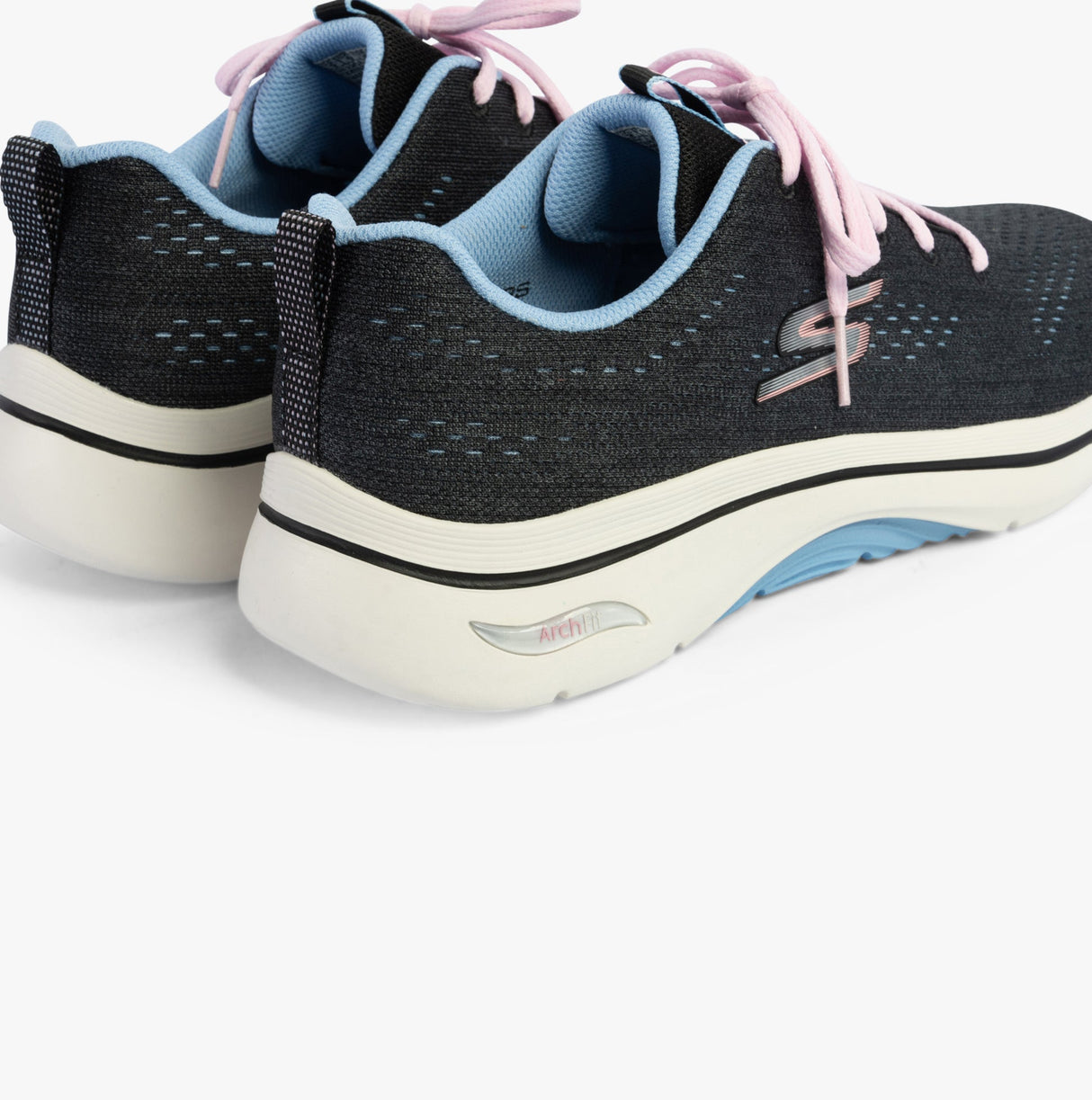 Skechers 125311/BKBL GO WALK ARCH FIT 2.0 - VIVID SUNSET Womens Trainers Black/Blue