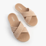 Skechers 141420/TPE GO WALK FLEX SANDAL - IMPRESSED Womens Sandals Taupe