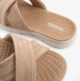Skechers 141420/TPE GO WALK FLEX SANDAL - IMPRESSED Womens Sandals Taupe