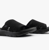 Skechers 141425/BBK GO WALK FLEX SANDAL - ELATION Womens Sandals Black