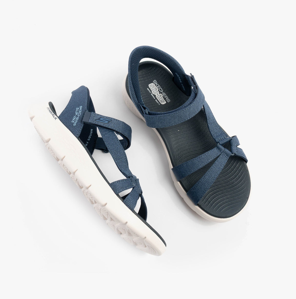 Skechers 141481/NVY GO WALK FLEX SANDAL - ILLUMINATE Womens Sandals Navy/Grey/Pink