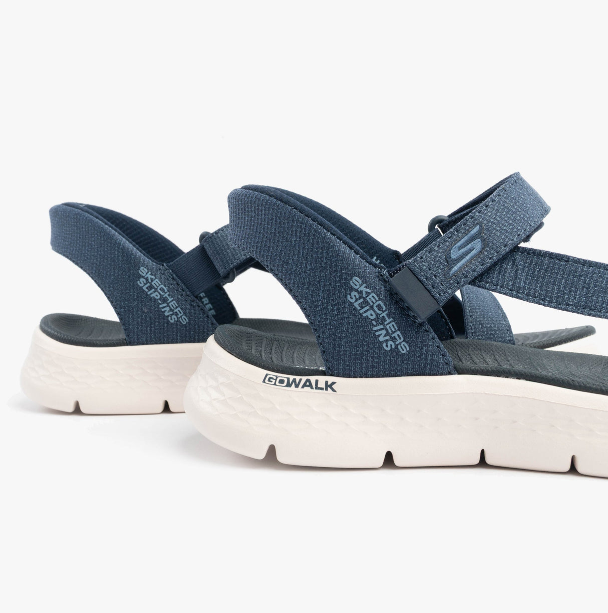 Skechers 141481/NVY GO WALK FLEX SANDAL - ILLUMINATE Womens Sandals Navy/Grey/Pink