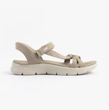 Skechers 141481/TPE GO WALK FLEX SANDAL - ILLUMINATE Womens Sandals Taupe