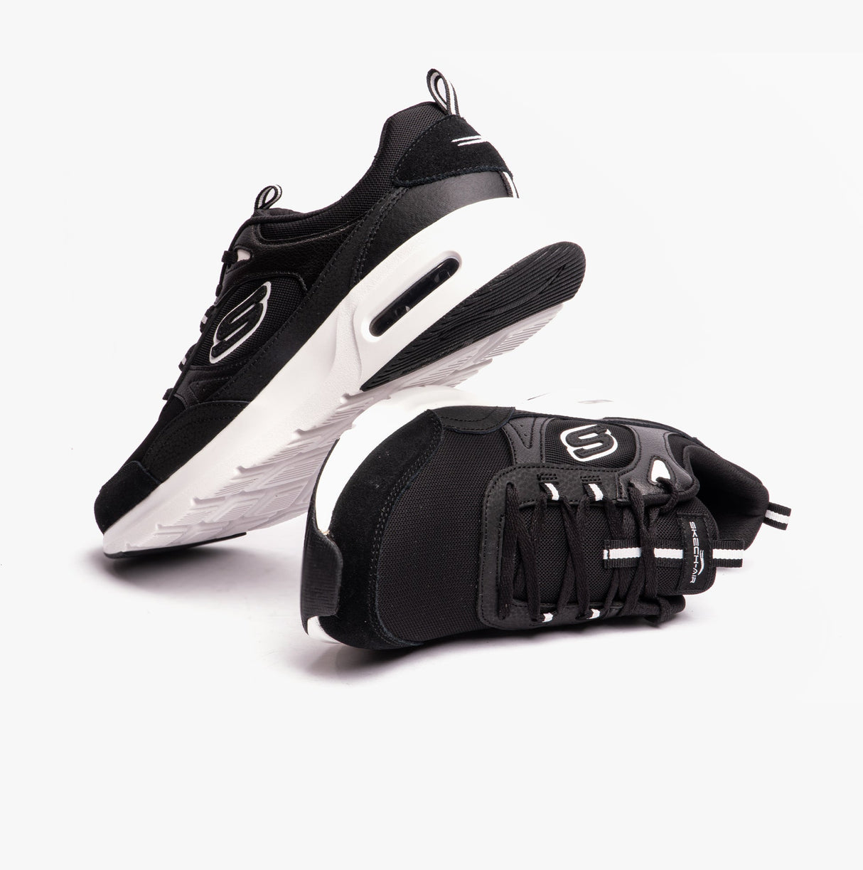 Skechers 149947/BKW SKECH-AIR COURT - COOL AVENUE Womens Casual Black/White