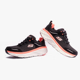 Skechers 150093/BKCL D'LUX WALKER 2.0 - DAISY DOLL Womens Trainers Black/Coral/Lavender