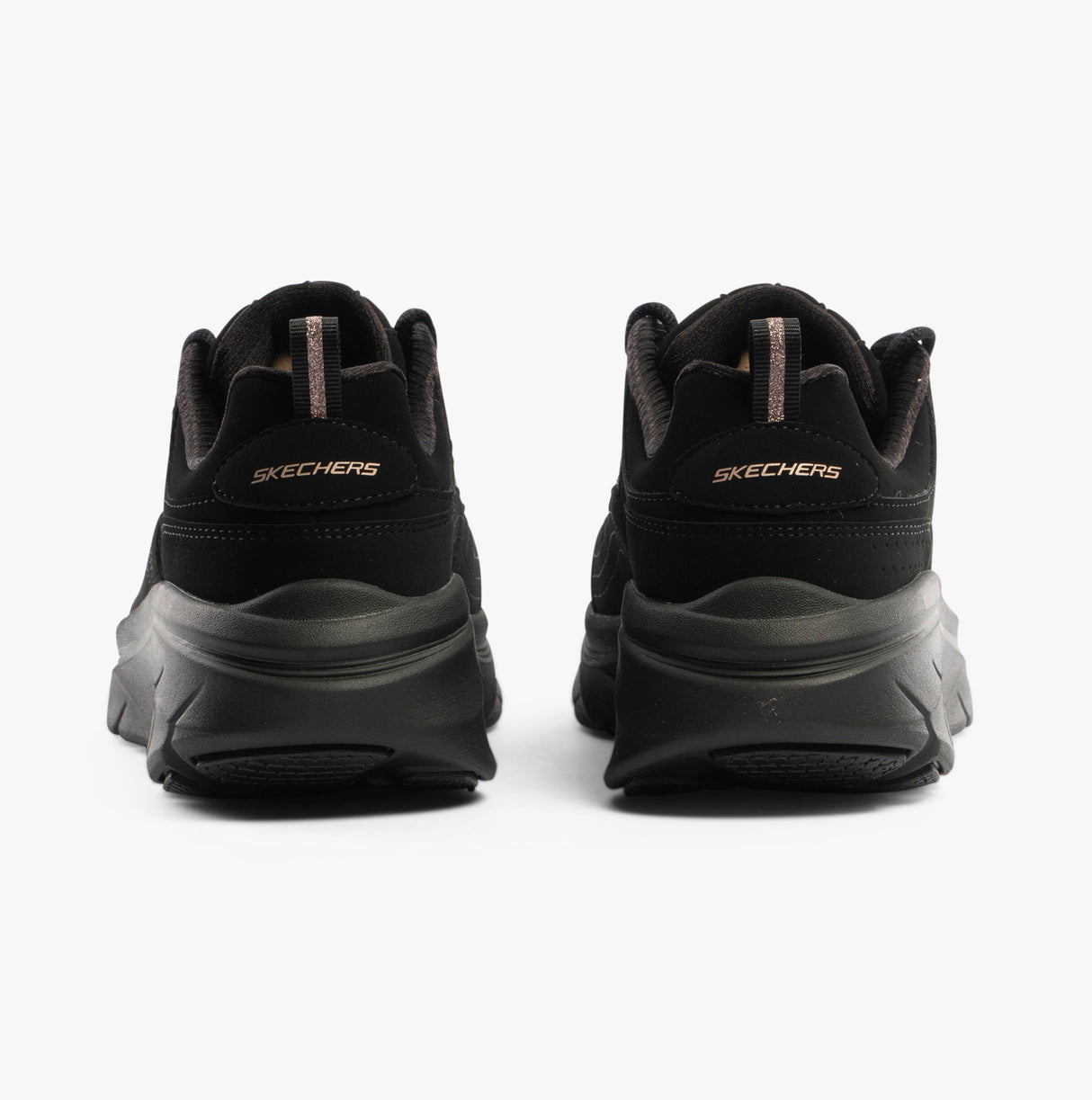 Skechers 150106/BKRG D'LUX WALKER 2.0-GOLDEN STEP Womens Trainers Black/Rosegold